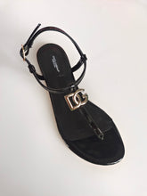 Load image into Gallery viewer, Dolce & Gabbana Patent Leather DG Thong Sandal