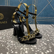 Load image into Gallery viewer, Versace Medusa Chain High Heel Sandals