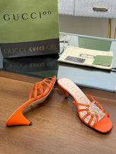 Load image into Gallery viewer, Gucci Women Slide Sandal With Crystals