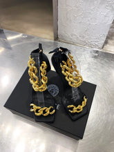Load image into Gallery viewer, Versace Medusa Chain Nappa Leather Sandals
