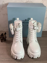 Load image into Gallery viewer, Prada Monolith brushed Rois Leather And Nylon Boots