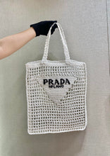 Load image into Gallery viewer, Prada Raffia Tote Bag