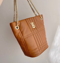 Load image into Gallery viewer, Burberry Small Quilted Lambskin Lola Bucket Bag