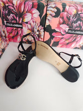 Load image into Gallery viewer, Dolce & Gabbana Patent Leather DG Thong Sandal