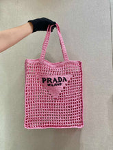Load image into Gallery viewer, Prada Raffia Tote Bag