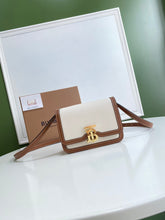 Load image into Gallery viewer, Burberry Small Two Tone Canvas Leather TB Bag