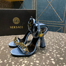 Load image into Gallery viewer, Versace Medusa Chain High Heel Sandals
