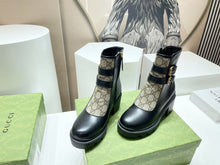 Load image into Gallery viewer, Gucci GG Ankle Boot With Buckle