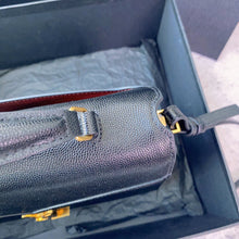 Load image into Gallery viewer, YSL Cassandra Medium Top Handle Bag in Grain Poudre Embossed Leather