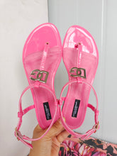 Load image into Gallery viewer, Dolce & Gabbana Patent Leather DG Thong Sandal