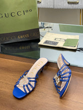 Load image into Gallery viewer, Gucci Women Slide Sandal With Crystals