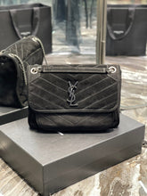 Load image into Gallery viewer, YSL Niki Medium In Quilted Suede And Smooth Leather Bag