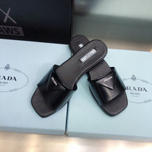 Load image into Gallery viewer, Prada Brushed Leather Slides