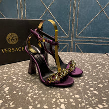 Load image into Gallery viewer, Versace Medusa Chain High Heel Sandals
