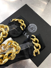 Load image into Gallery viewer, Versace Medusa Chain Nappa Leather Sandals