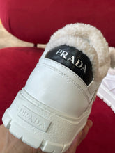 Load image into Gallery viewer, Prada Leather and Shearling Sneakers