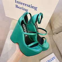 Load image into Gallery viewer, Versace Triplatform Sandals