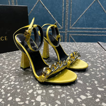 Load image into Gallery viewer, Versace Medusa Chain High Heel Sandals