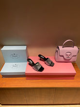 Load image into Gallery viewer, Prada Satin Sandals With Crystals