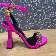 Load image into Gallery viewer, Versace Medusa Chain High Heel Sandals