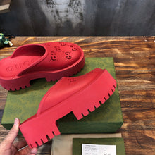 Load image into Gallery viewer, Gucci Platform Perforated G Sandals