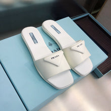 Load image into Gallery viewer, Prada Brushed Leather Slides