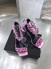 Load image into Gallery viewer, Versace Medusa Chain Nappa Leather Sandals