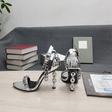 Load image into Gallery viewer, Tom Ford Mirror Leather Chain Heel Ankle Staop Sandal