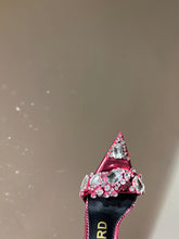 Load image into Gallery viewer, Tom Ford Mirror Leather And Crystal Stones Pointy Jewel Sandal
