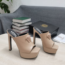 Load image into Gallery viewer, Versace LA MEDUSA PLATFORM MULES