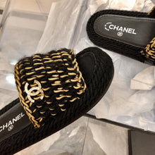 Load image into Gallery viewer, Chanel Braided Knit Mule
