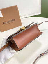 Load image into Gallery viewer, Burberry Small Two Tone Canvas Leather TB Bag