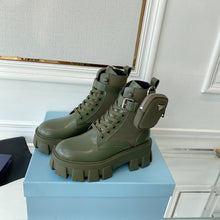 Load image into Gallery viewer, Prada Monolith brushed Rois Leather And Nylon Boots