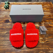 Load image into Gallery viewer, Balenciaga Furry Slide Sandals