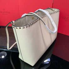 Load image into Gallery viewer, Valentino Garavani Rockstud Calfskin Grainy Tote Bag