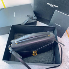 Load image into Gallery viewer, YSL Cassandra Medium Top Handle Bag in Grain Poudre Embossed Leather