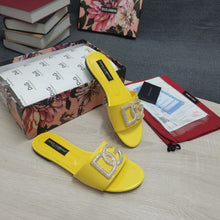 Load image into Gallery viewer, Dolce & Gabbana Calfskin Slides with DG logo