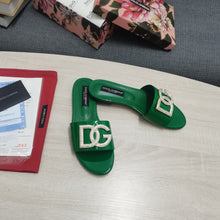 Load image into Gallery viewer, Dolce & Gabbana Calfskin Slides with DG logo