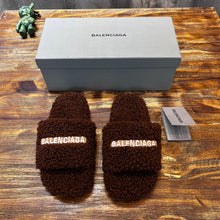 Load image into Gallery viewer, Balenciaga Furry Slide Sandals