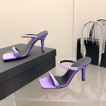 Load image into Gallery viewer, Versace Medusa Rhinestone Mules