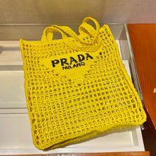 Load image into Gallery viewer, Prada Raffia Tote Bag