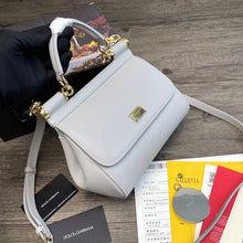 Load image into Gallery viewer, Dolce and Gabbana Small Dauphine Leather Regular Sicily Bag