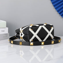 Load image into Gallery viewer, Valentino Garavani Small Roman Stud The Handle Bag In Nappa With Grid Detailing