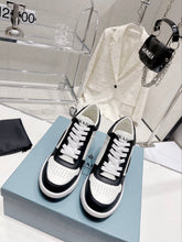 Load image into Gallery viewer, Prada Downtown High Heel Leather Sneakers