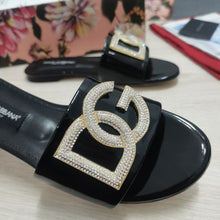 Load image into Gallery viewer, Dolce & Gabbana Calfskin Slides with DG logo
