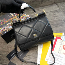 Load image into Gallery viewer, Dolce and Gabbana Medium Sicily Bag In Aria Matelasse Calfskin
