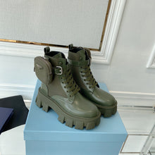 Load image into Gallery viewer, Prada Monolith brushed Rois Leather And Nylon Boots