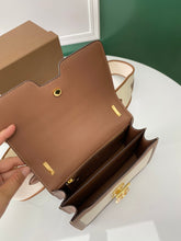 Load image into Gallery viewer, Burberry Small Votton Canvas Leather TB Bag