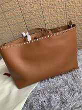 Load image into Gallery viewer, Valentino Garavani Rockstud Calfskin Grainy Tote Bag