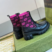 Load image into Gallery viewer, Gucci Women GG Jersey Boots with Horsebit